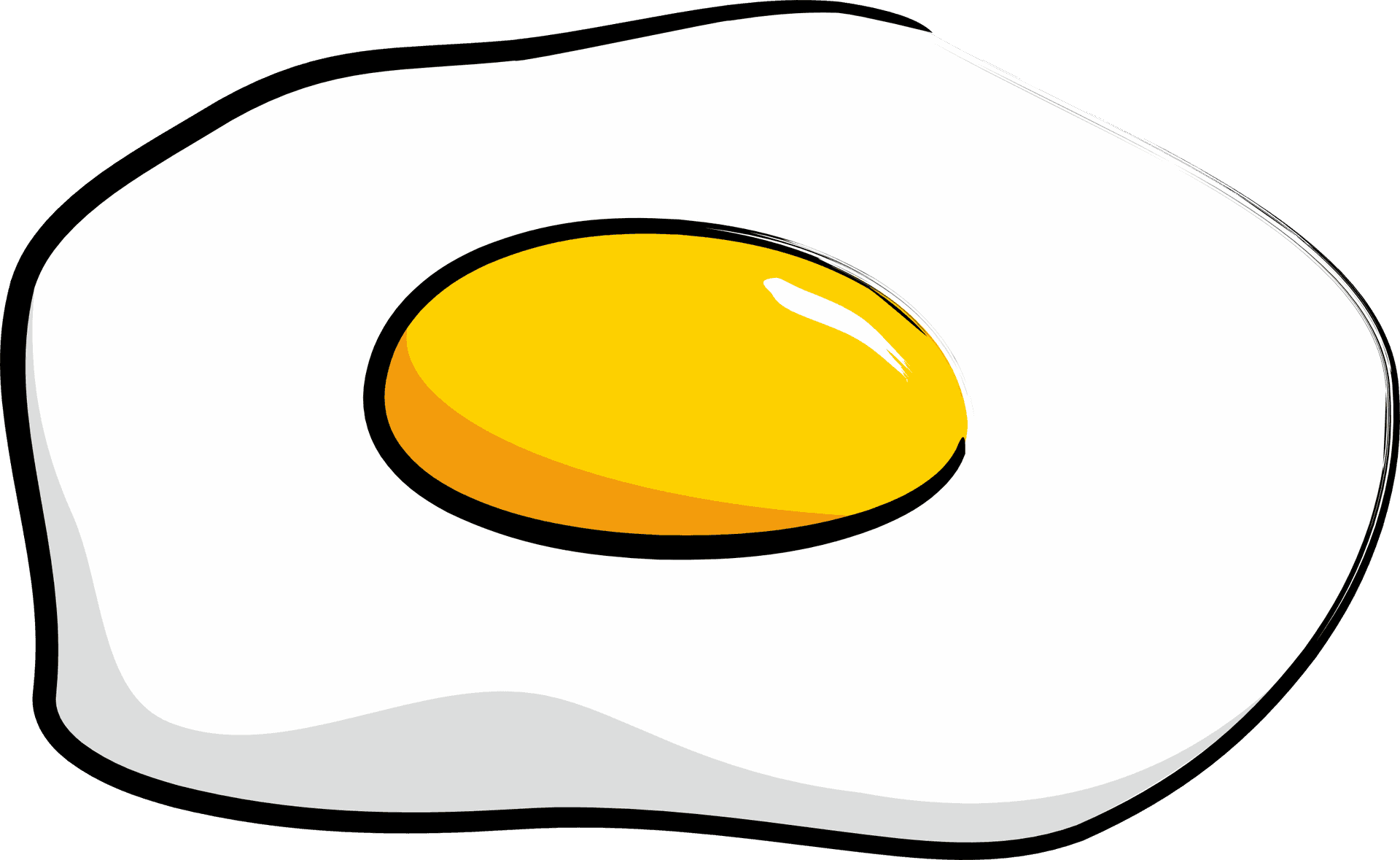 Perfectly Fried Egg Clipart PNG Image