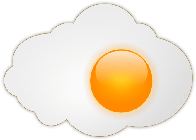 Perfectly Fried Egg Graphic PNG Image