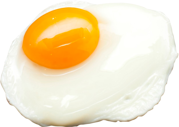 Perfectly Fried Egg Top View.png PNG Image