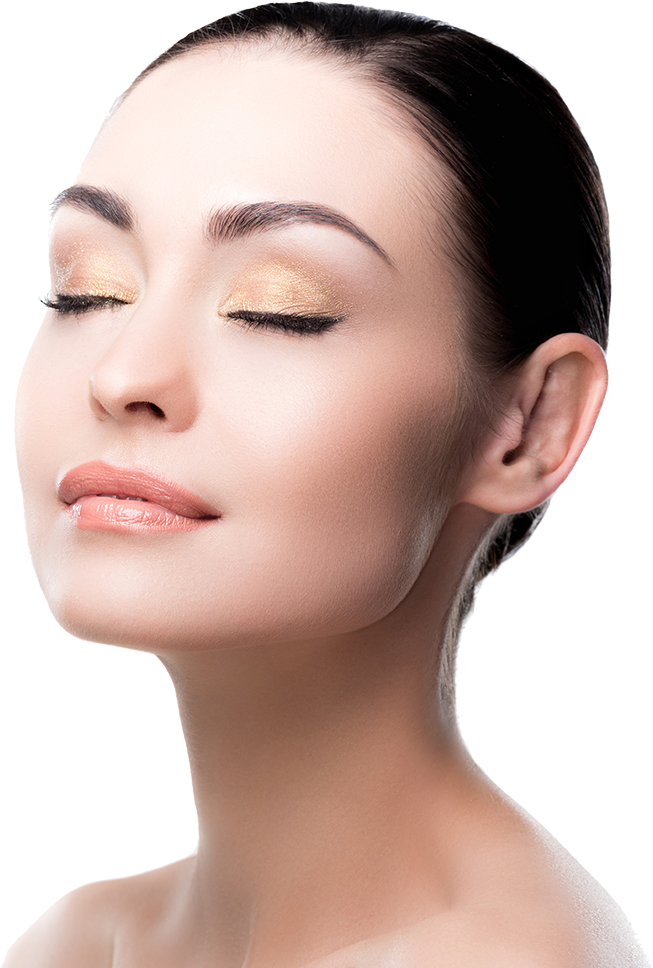 Perfectly Groomed Eyebrows Woman Portrait PNG Image