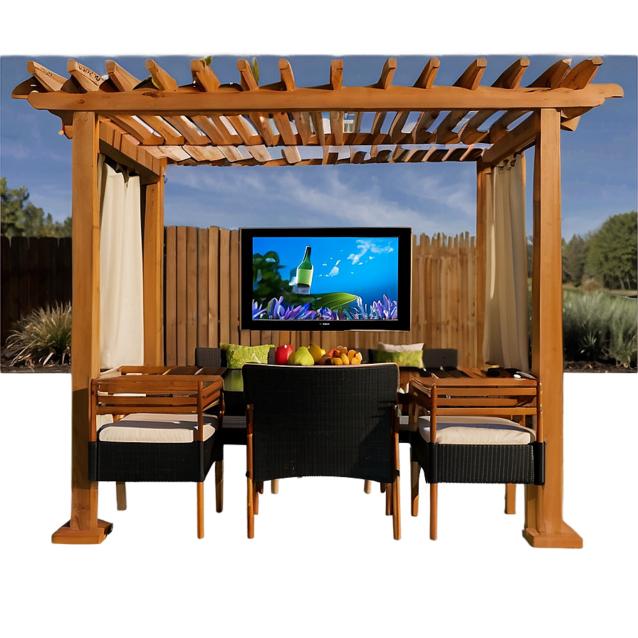 Pergola With Outdoor Tv Png Bvm PNG Image