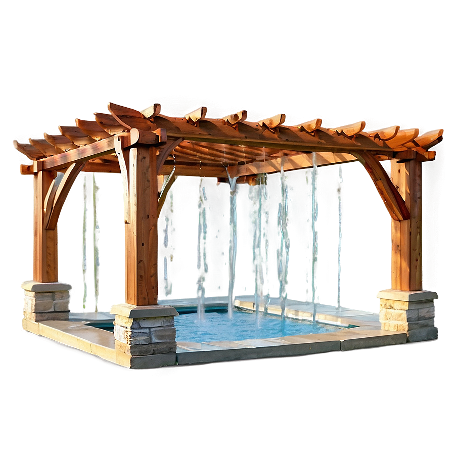 Pergola With Water Feature Png 97 PNG Image