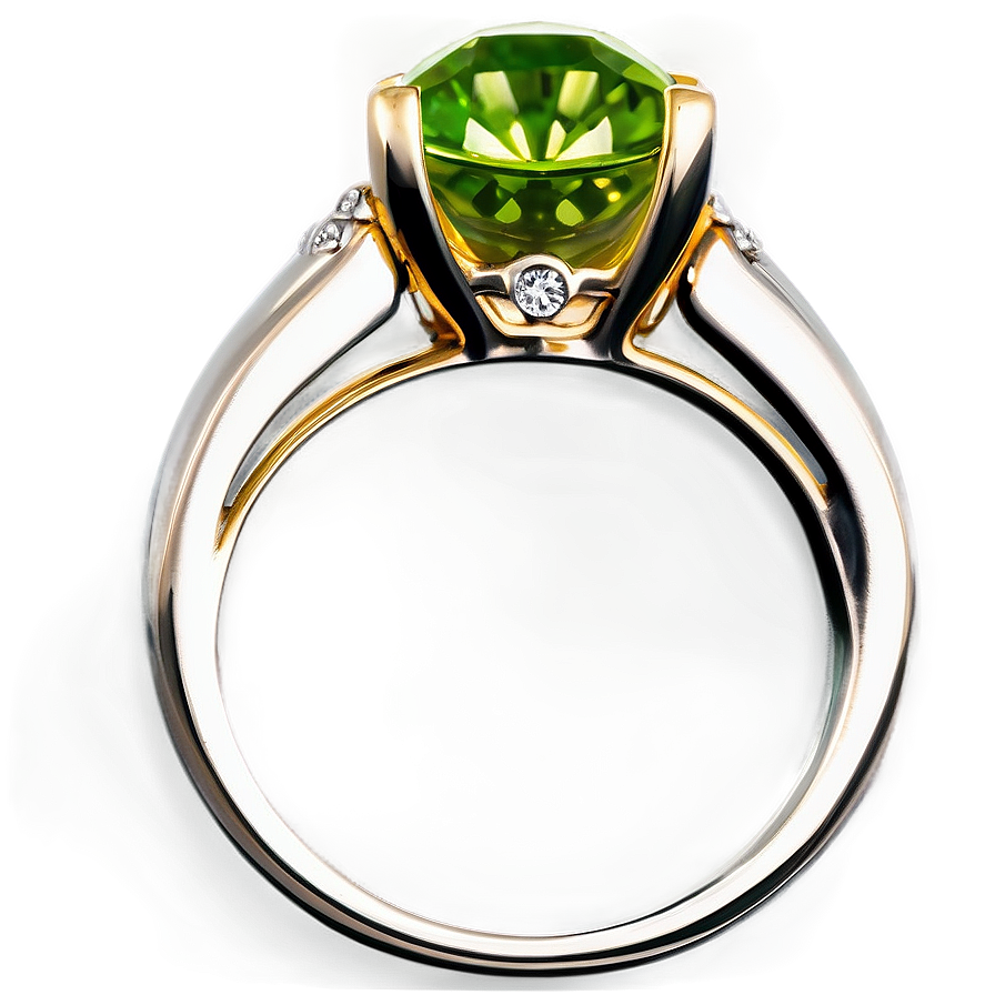 Peridot Engagement Ring Png Sce6 PNG Image