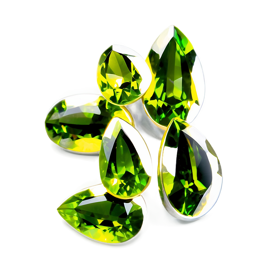 Peridot Gemstone Array Png 06242024 PNG Image