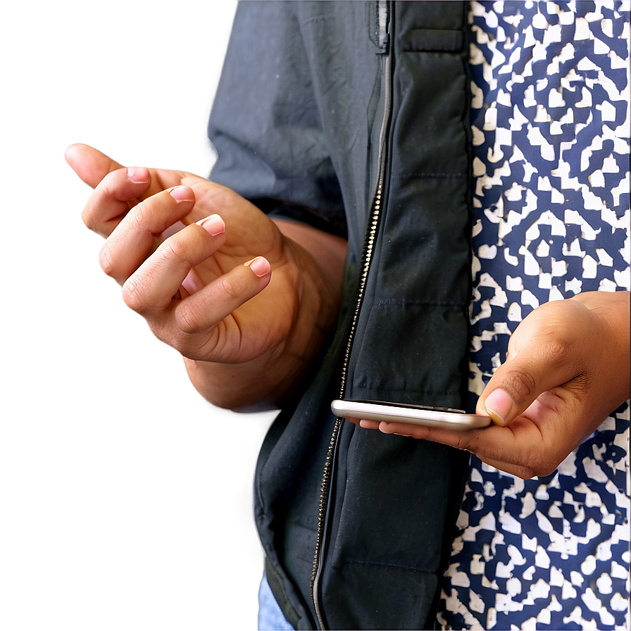 Person Holding Phone Png Geo PNG Image