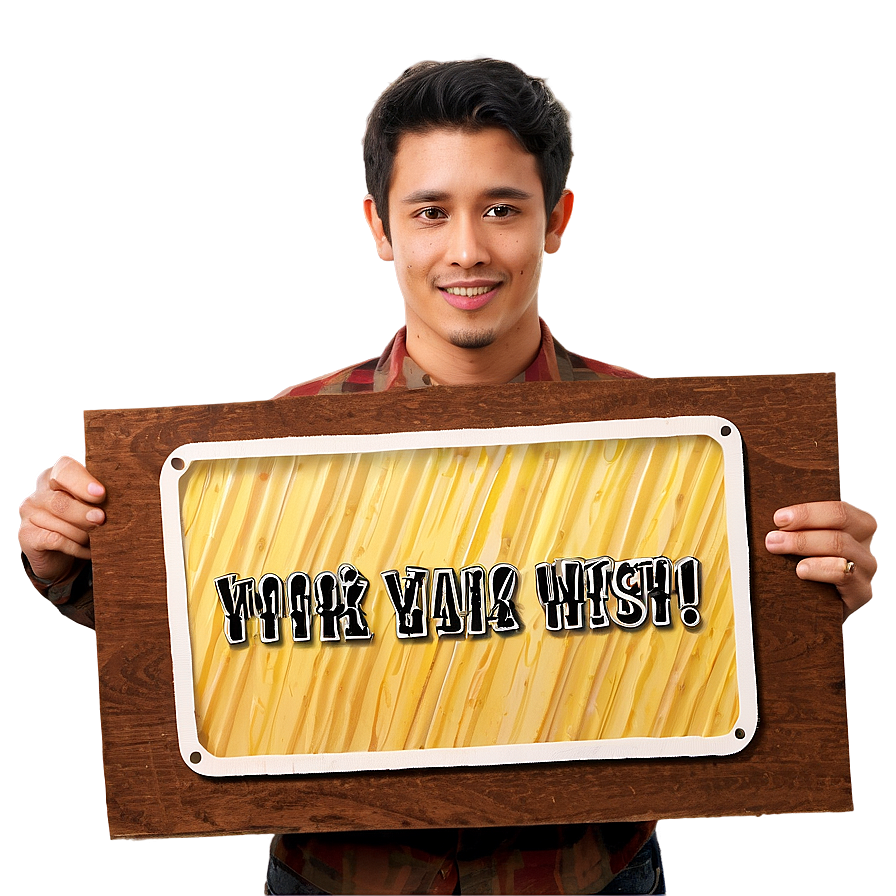 Person Holding Sign Png Qvr41 PNG Image