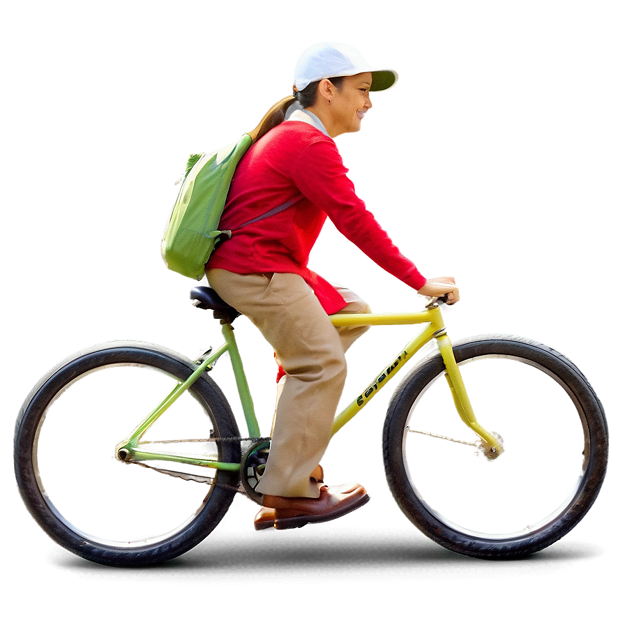 Person Riding Bicycle Png Xip PNG Image