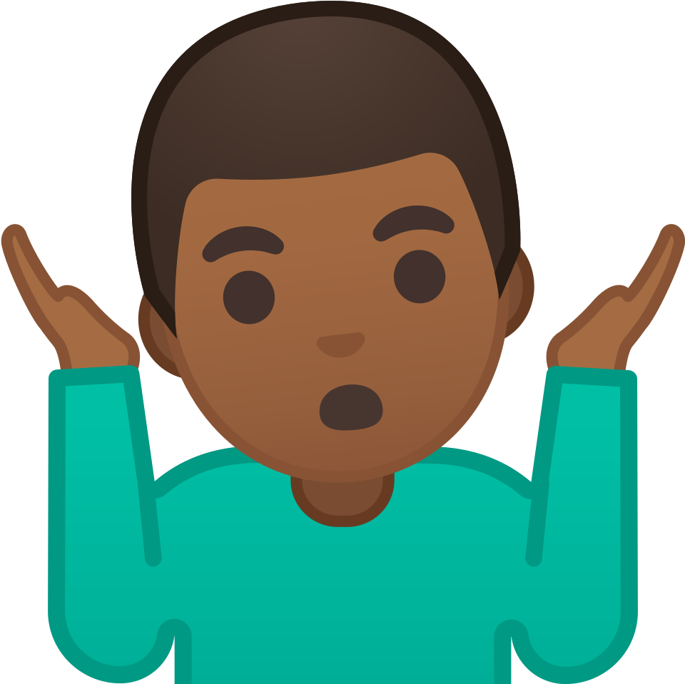 Person Shrugging Emoji PNG Image