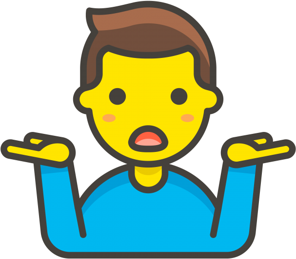 Person Shrugging Emoji PNG Image