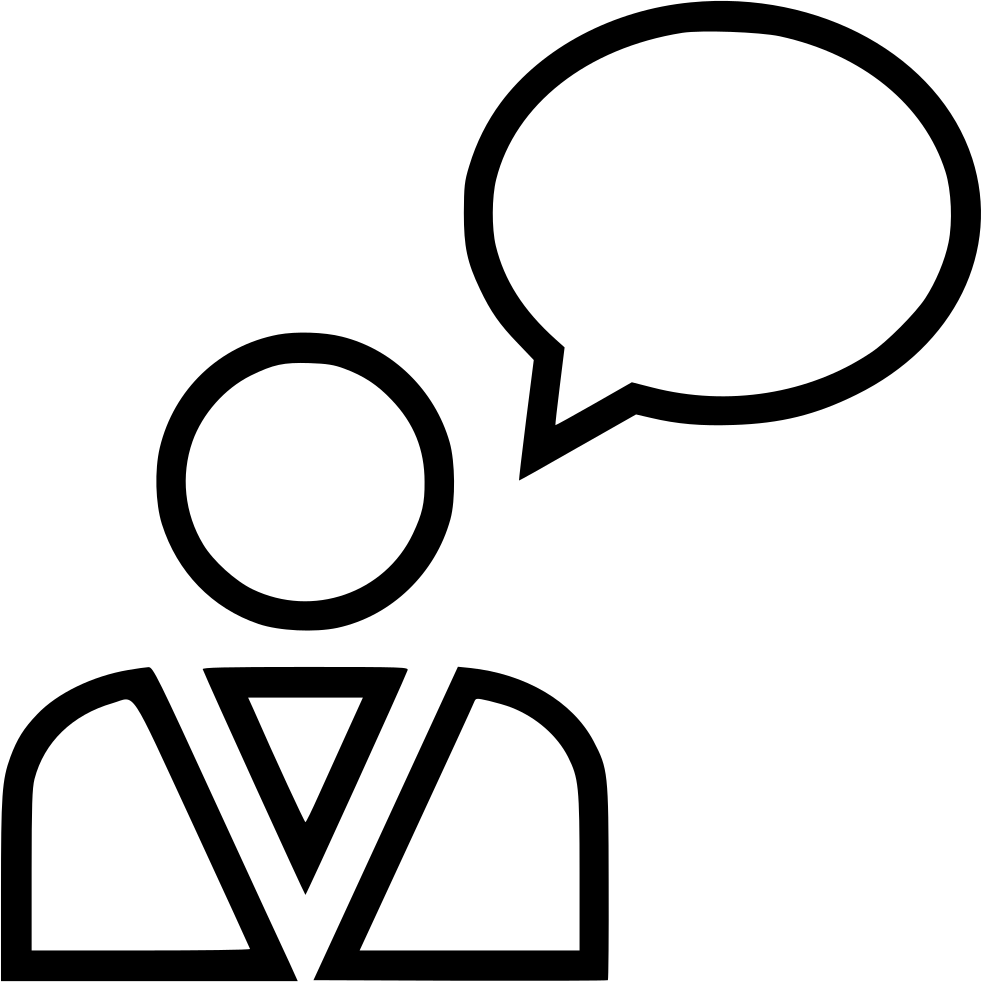 Person Speech Bubble Icon PNG Image