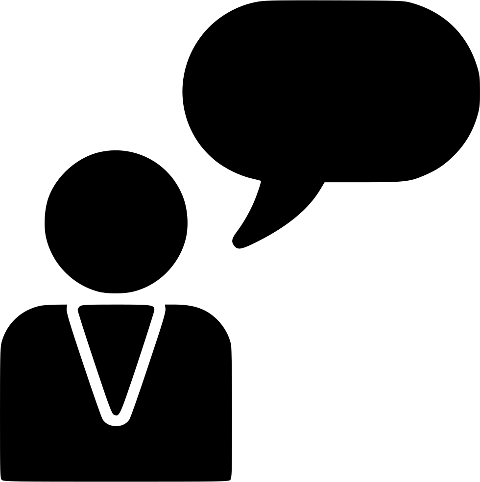 Person Speech Bubble Icon PNG Image