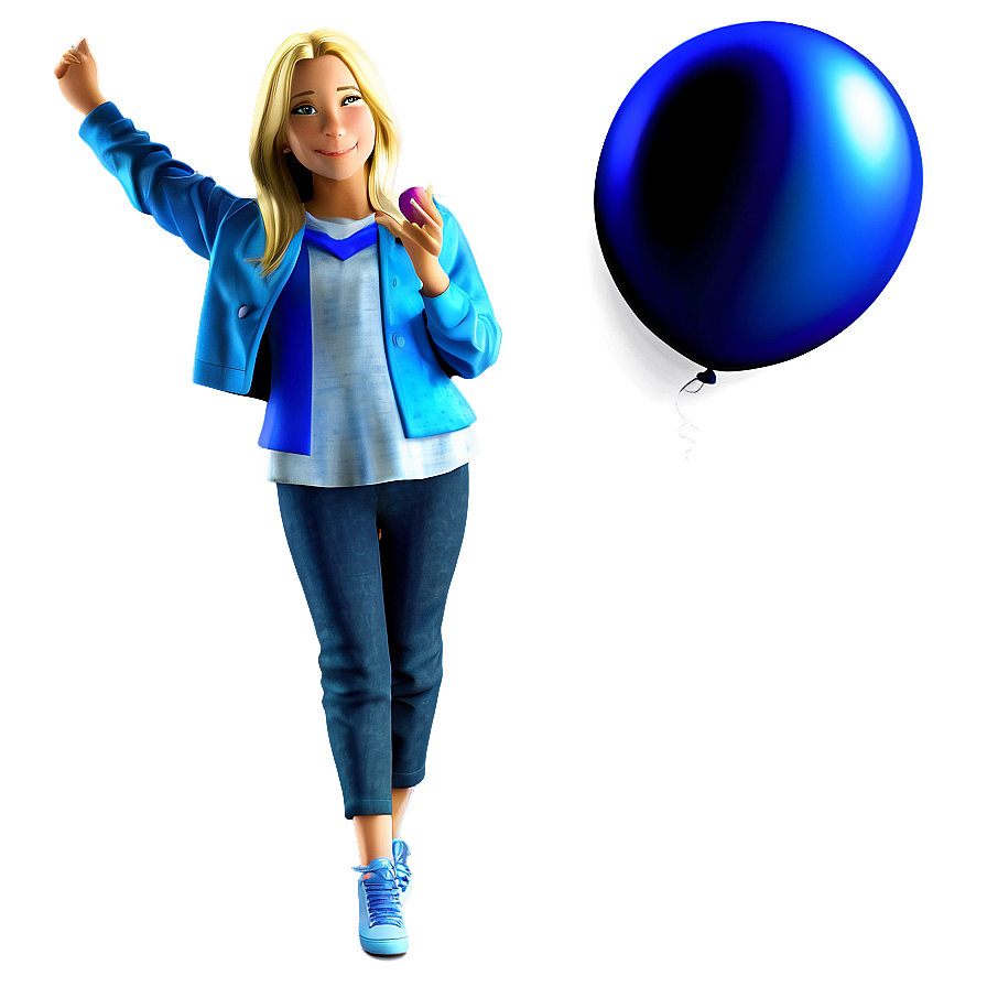 Person With Balloons Png Axf57 PNG Image