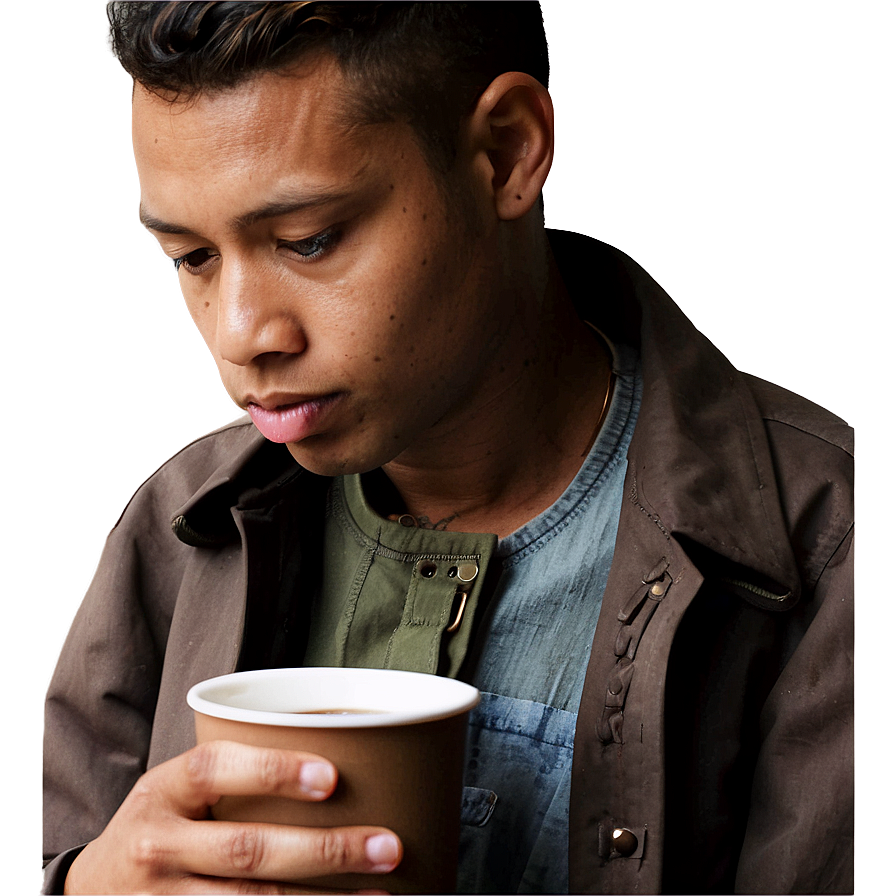 Person With Coffee Png 32 PNG Image