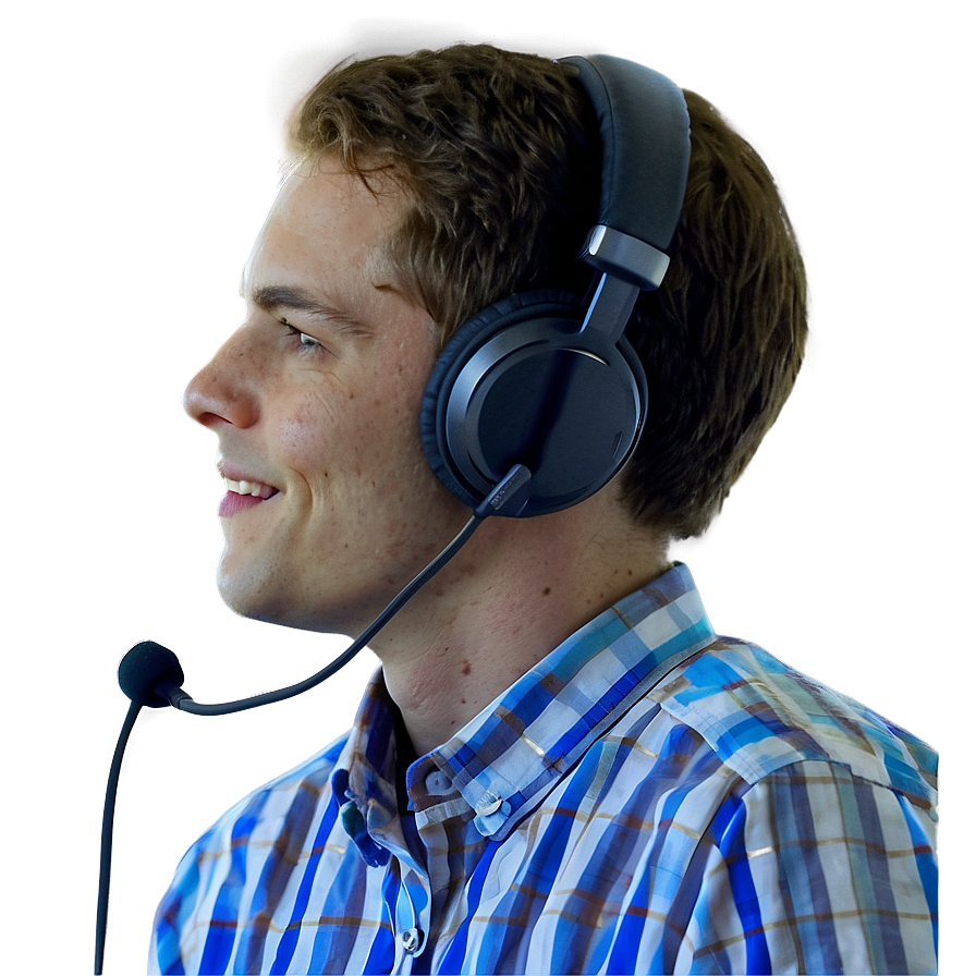 Person With Headset Talking Png Muh PNG Image