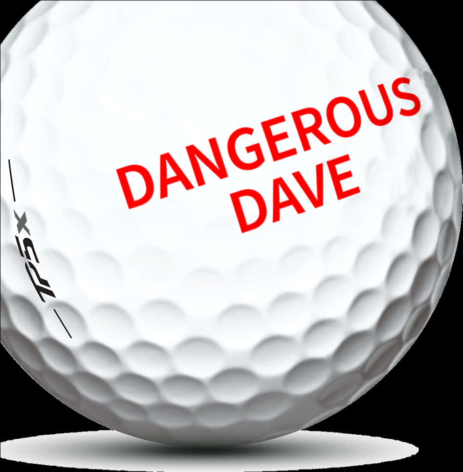 Personalized Dangerous Dave Golf Ball PNG Image