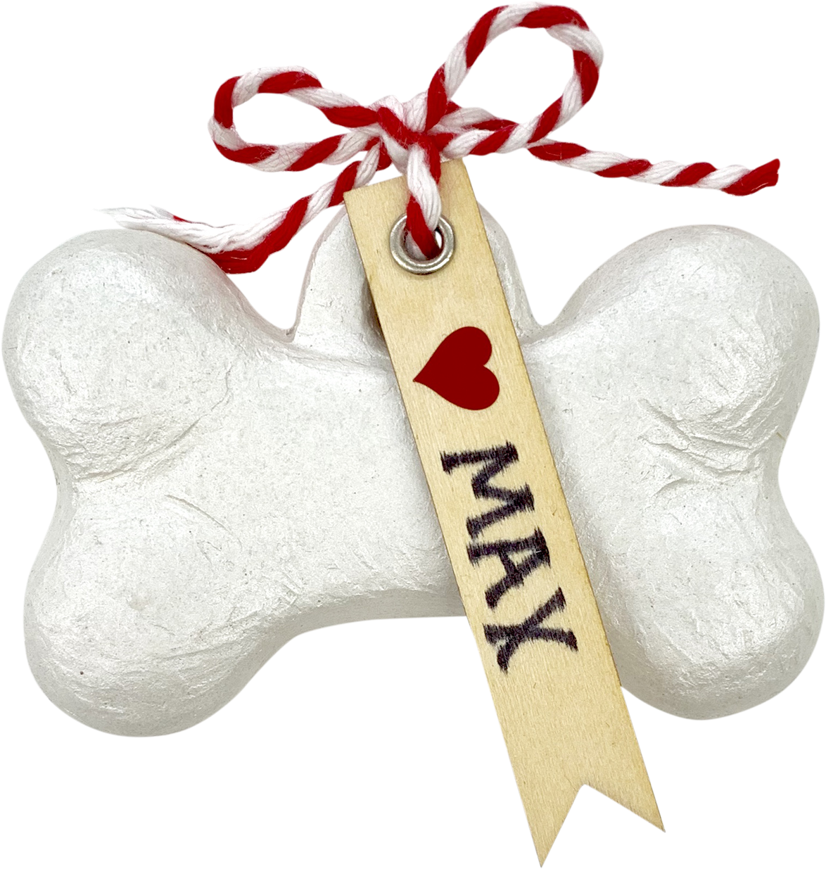 Personalized Dog Bonewith Name Tag PNG Image