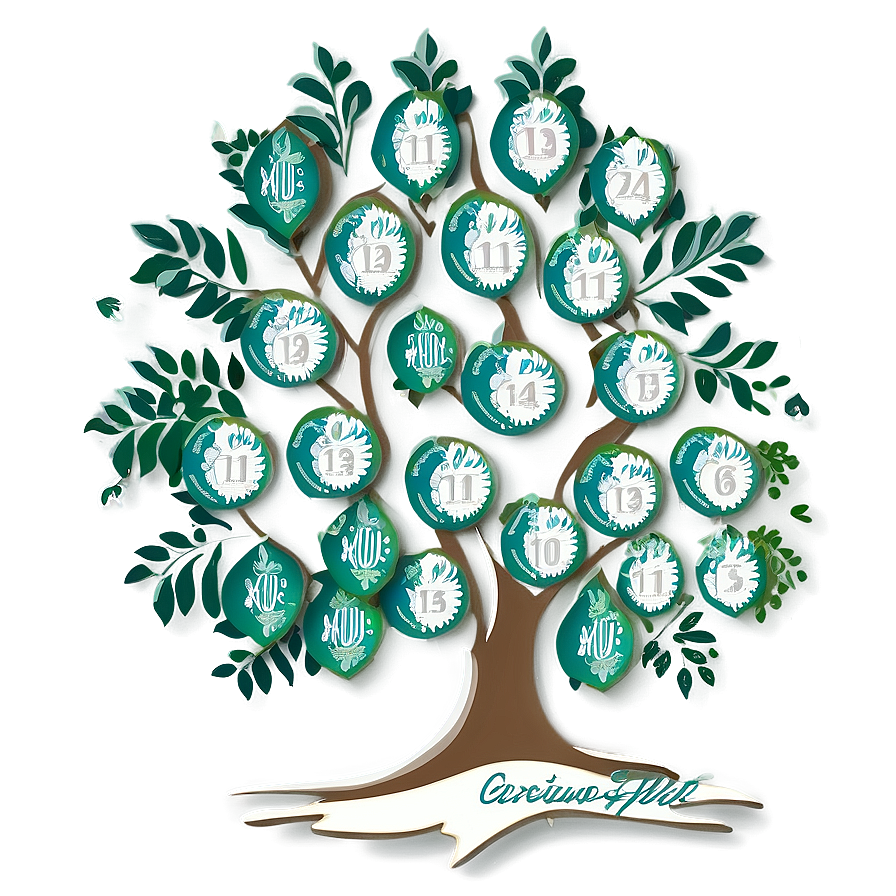 Personalized Family Reunion Tree Art Png 06212024 PNG Image