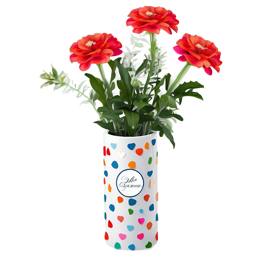 Personalized Flower Vase Png Mck PNG Image