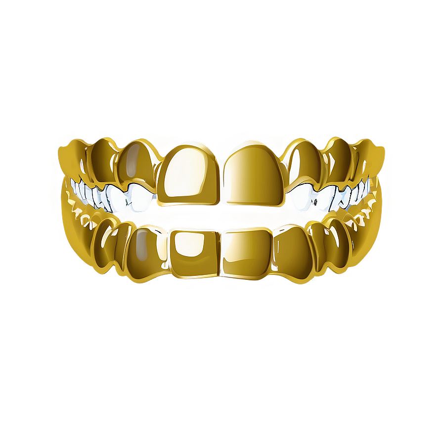 Personalized Gold Grillz Png 24 PNG Image