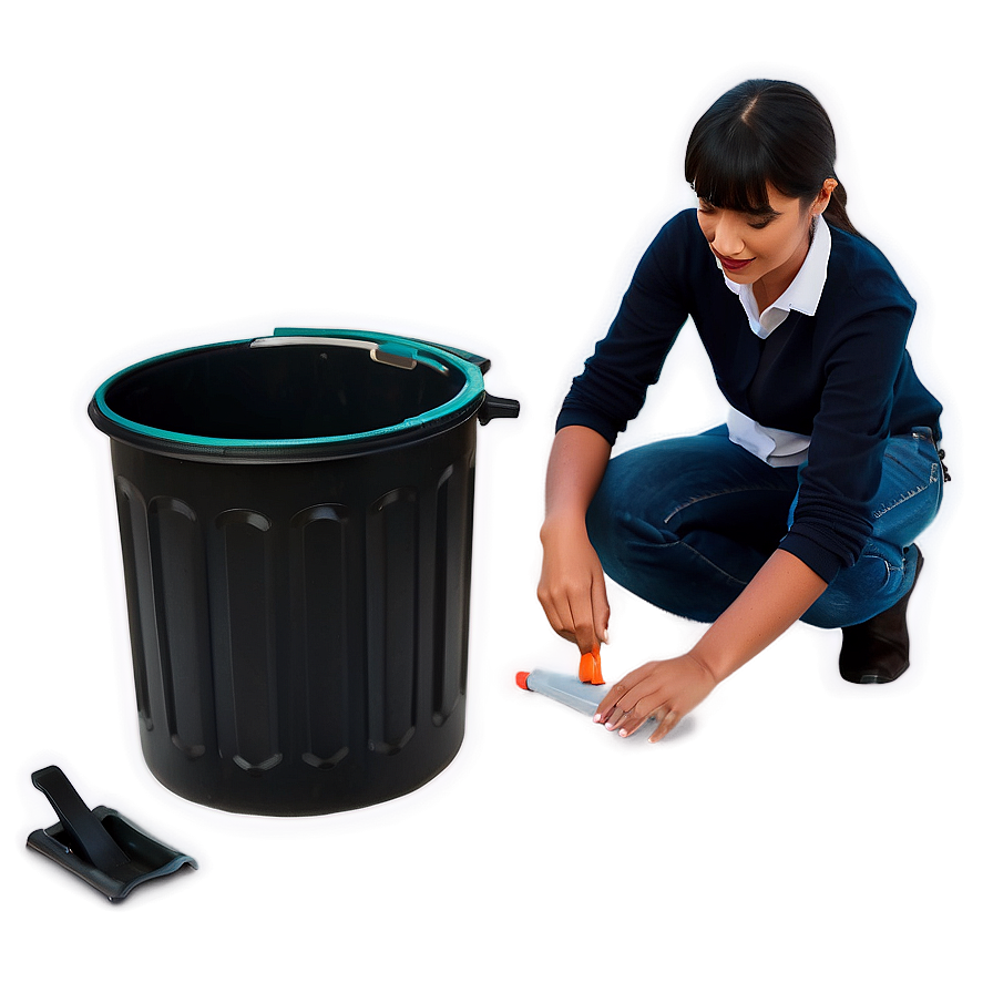 Personalized Trash Bin Assembly Png 05252024 PNG Image