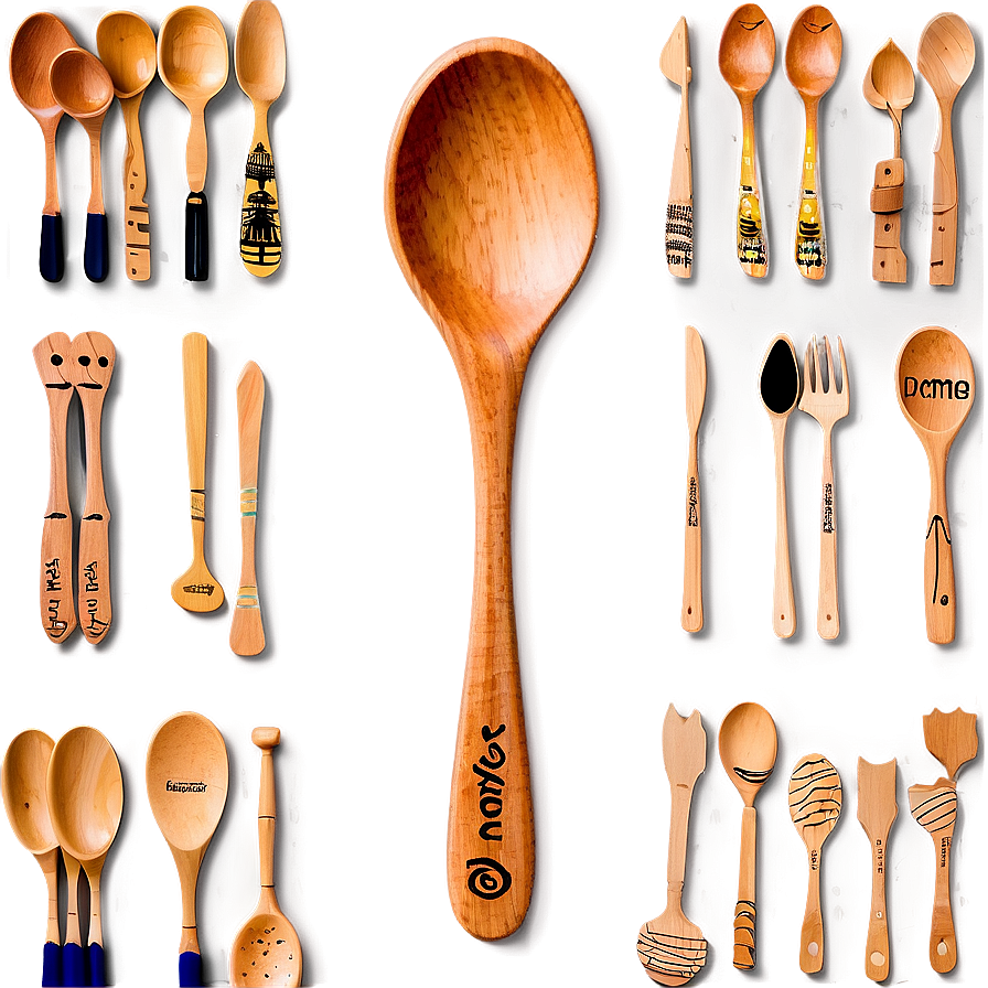 Personalized Wooden Spoon Png Mhn PNG Image