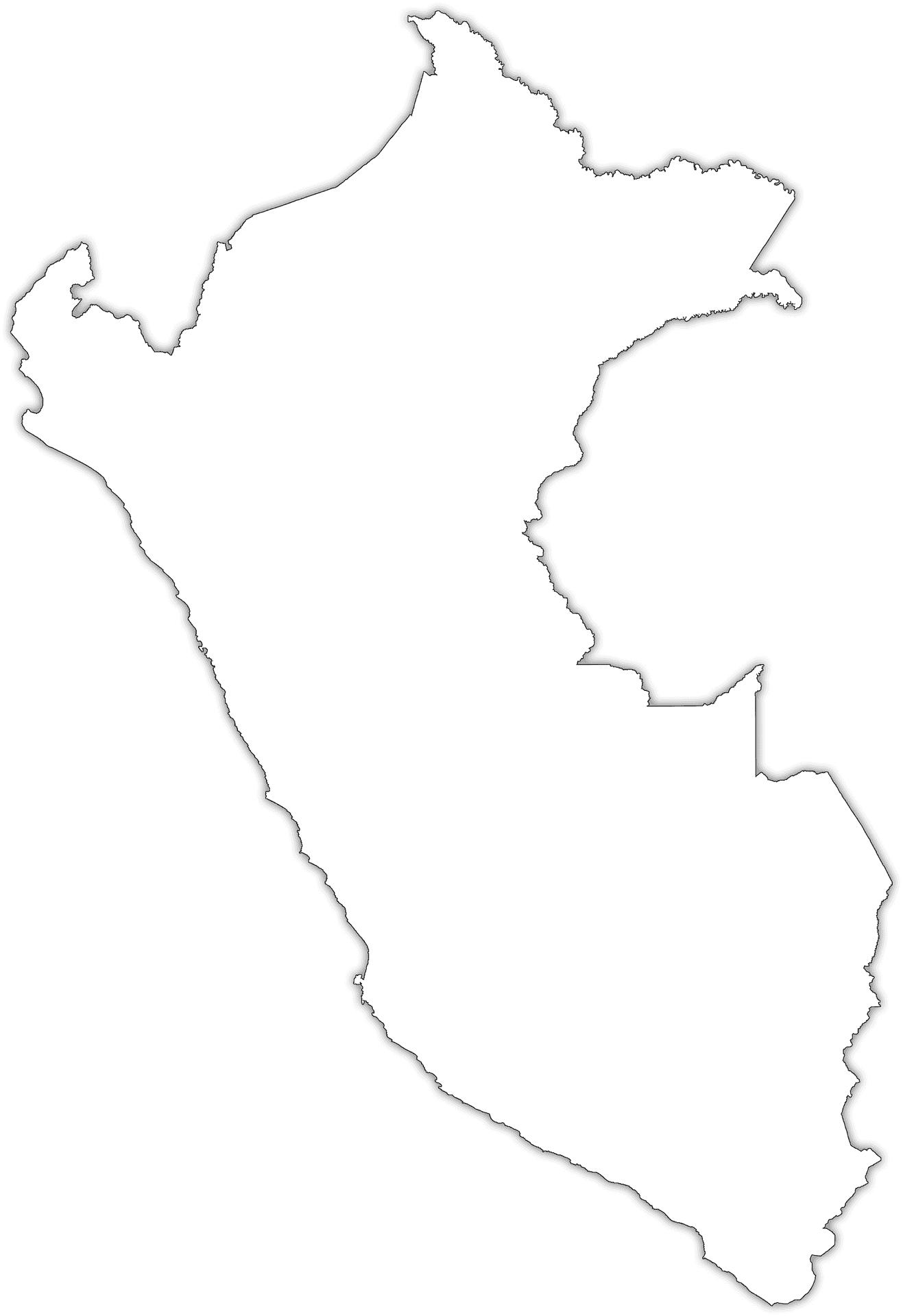 Peru Outline Map PNG Image