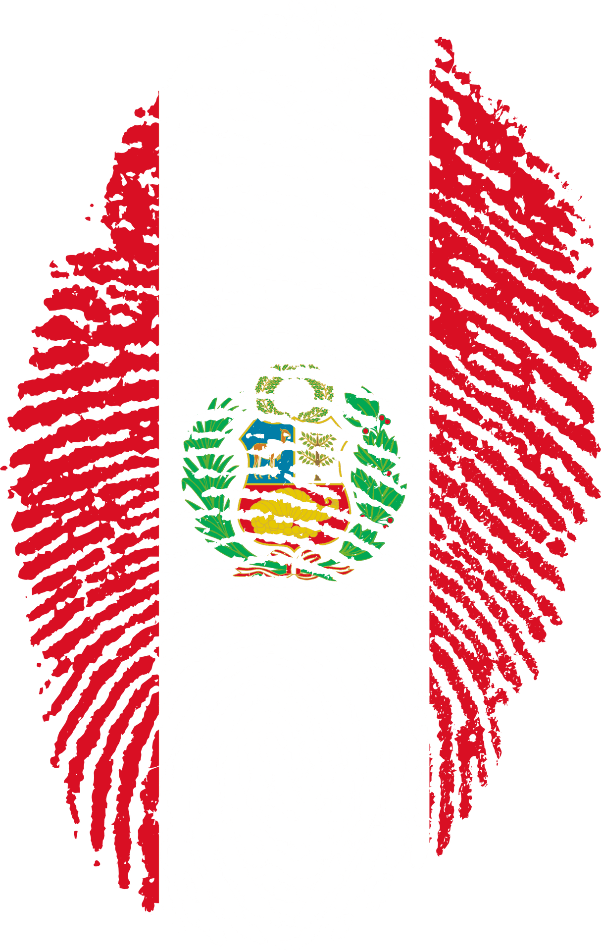 Peruvian Flag Fingerprint PNG Image