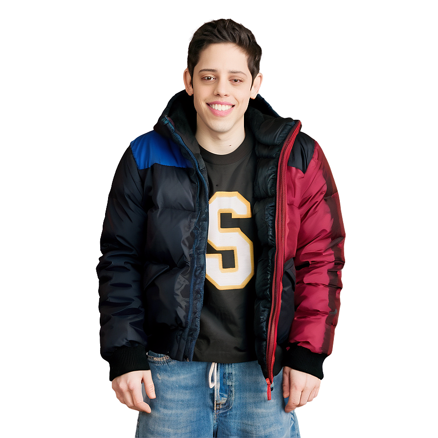 Pete Davidson In Winter Coat Png 14 PNG Image