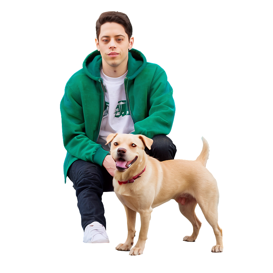 Pete Davidson With Dog Png 17 PNG Image