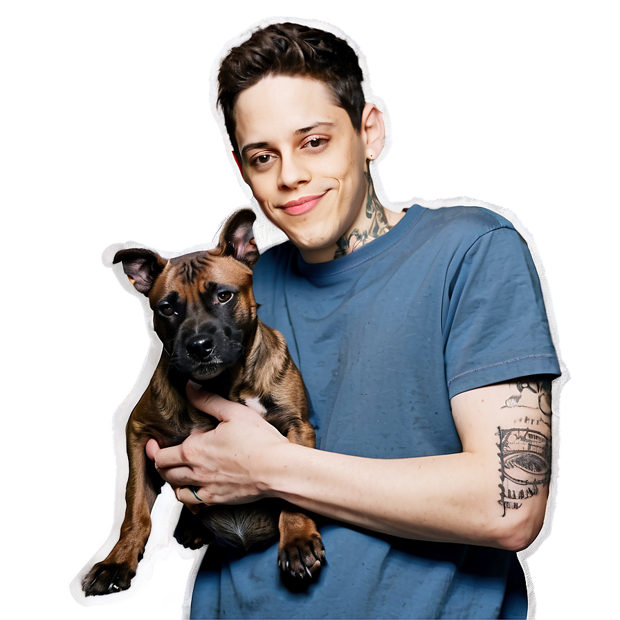 Pete Davidson With Dog Png 31 PNG Image