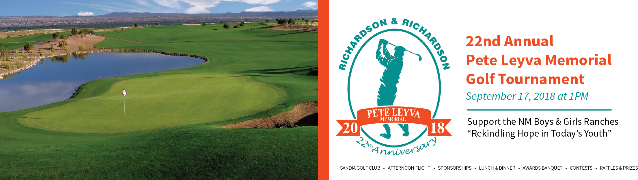 Pete Leyva Memorial Golf Tournament Banner PNG Image