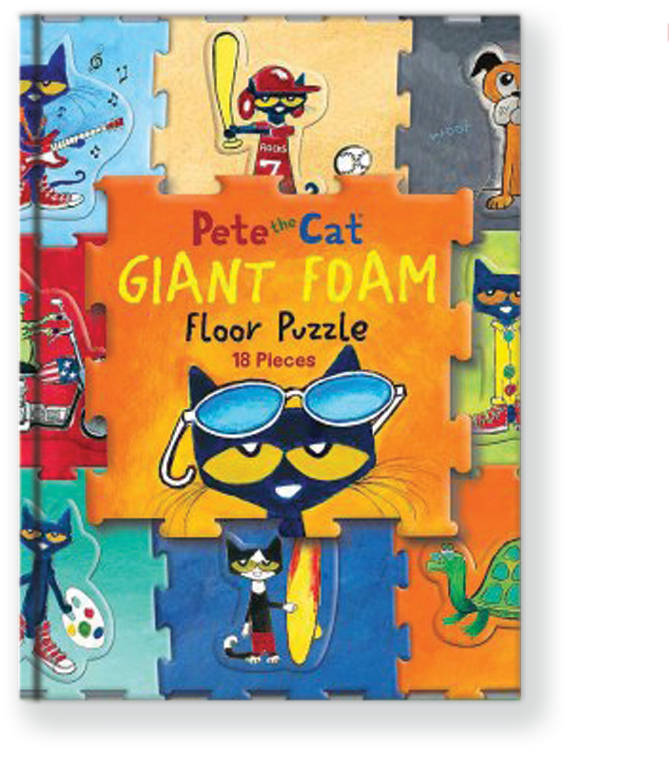 Pete The Cat Giant Foam Floor Puzzle Packaging PNG Image