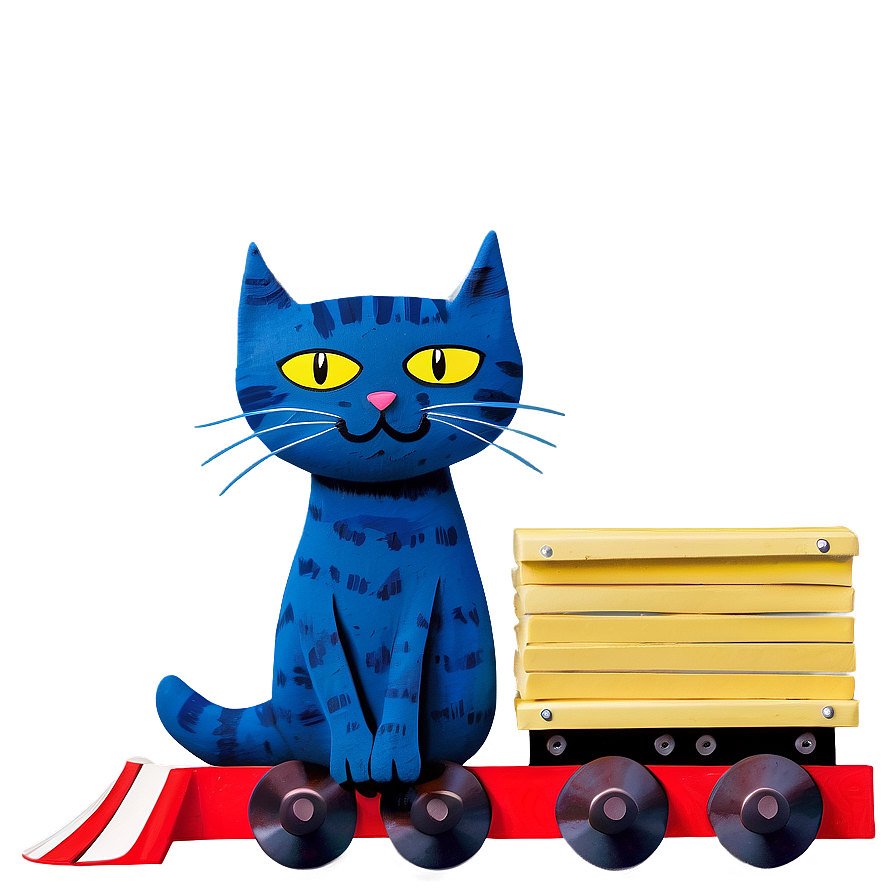 Pete The Cat's Train Trip Png 05252024 PNG Image