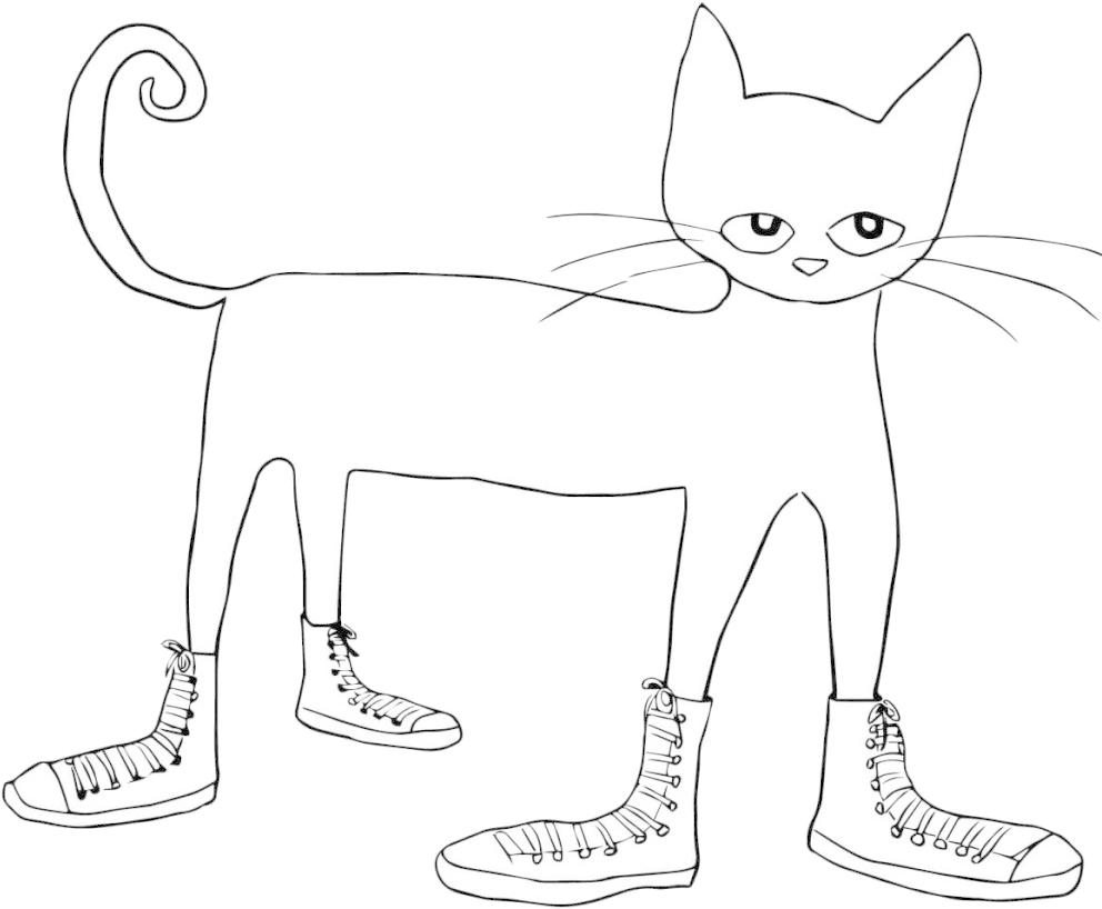 Pete The Cat Sketch PNG Image