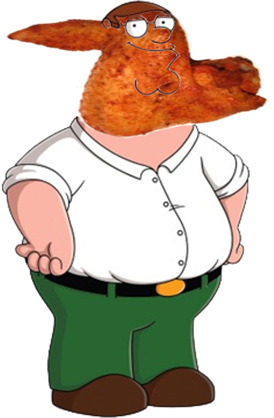 Peter Griffin Fried Chicken Head PNG Image