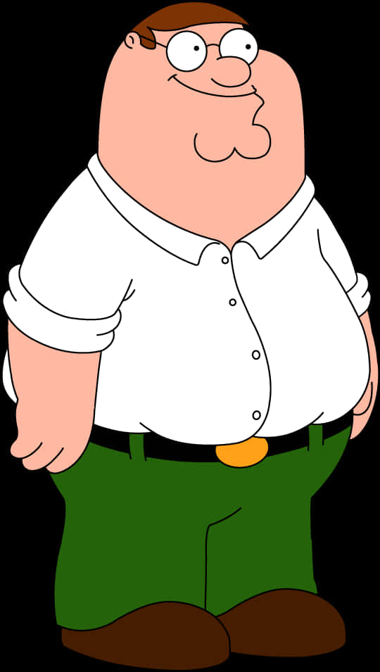 Peter Griffin Standing Smile PNG Image