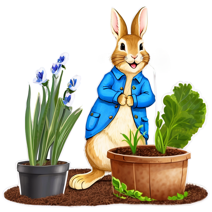 Peter Rabbit In Garden Png 06262024 PNG Image