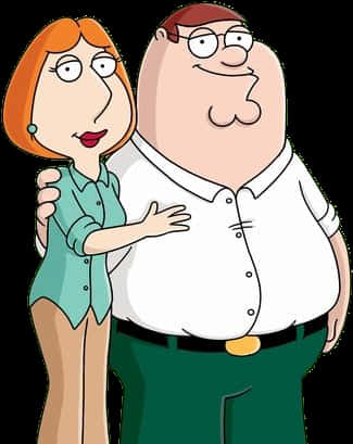 Peterand Lois Griffin Cartoon PNG Image