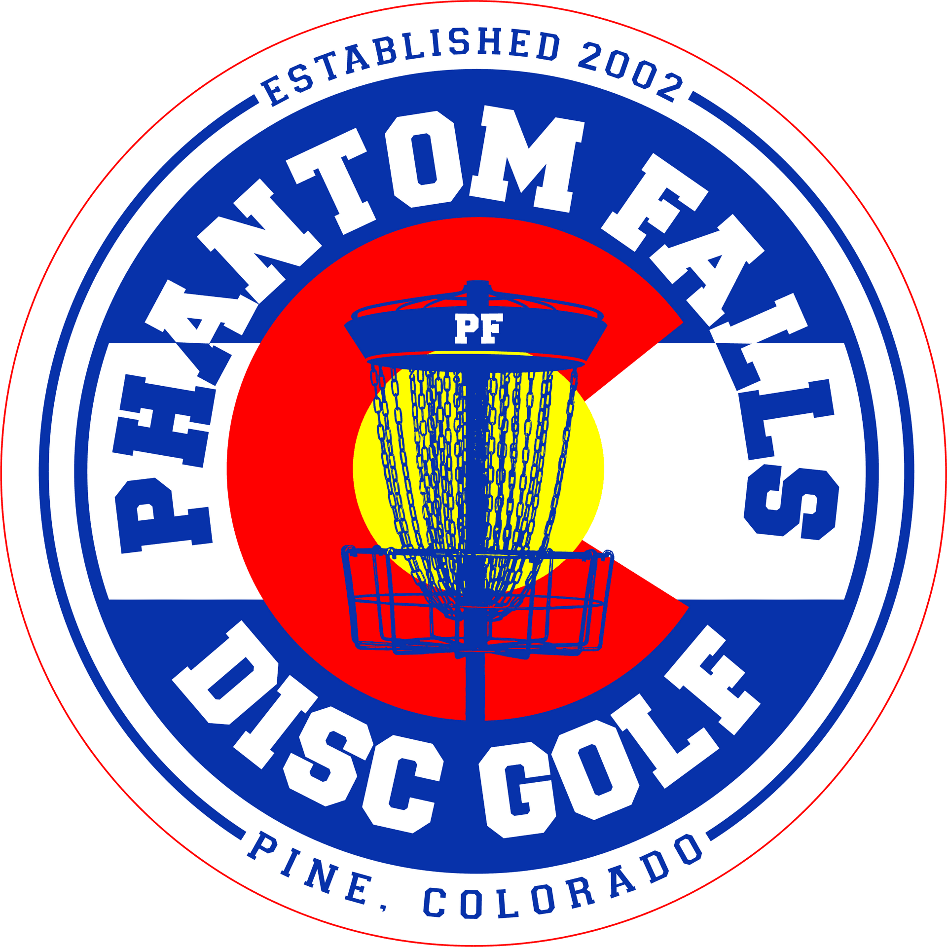 Phantom Falls Disc Golf Logo PNG Image