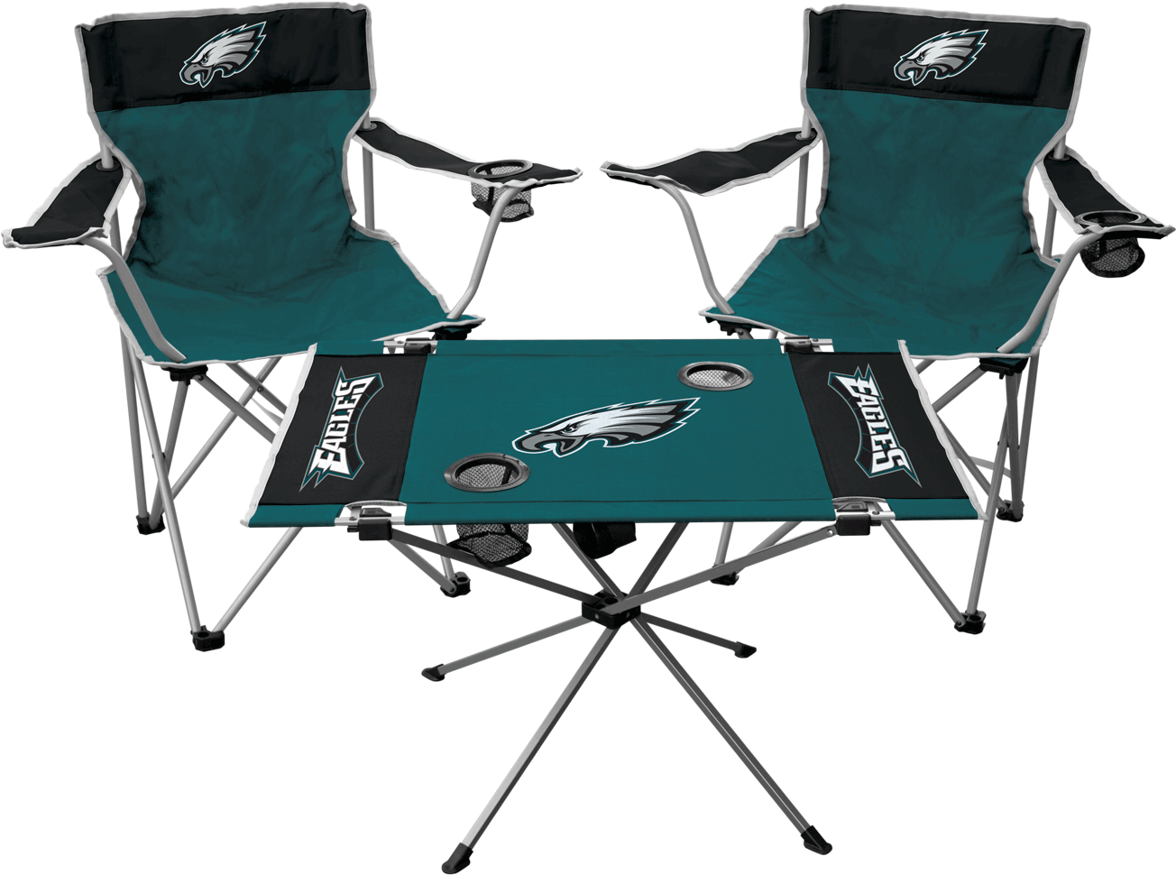 Philadelphia Eagles Folding Chairsand Table Set PNG Image