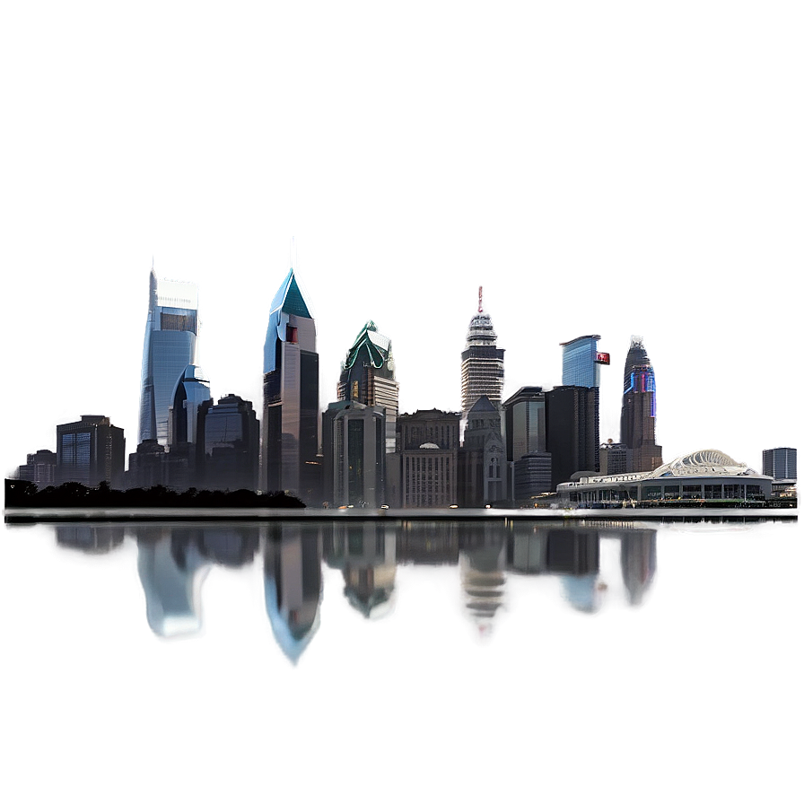 Philadelphia Skyline In Fog Png Qph PNG Image