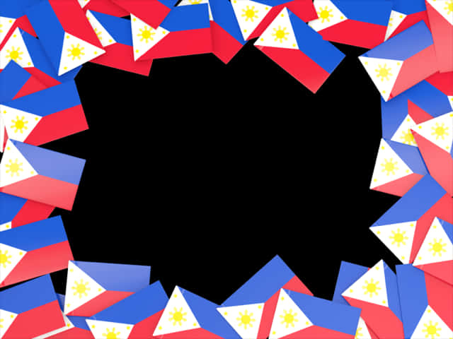 Philippine Flag Inspired Frame PNG Image