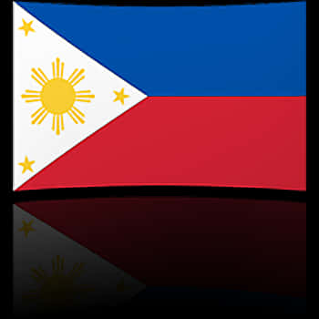 Philippine Flag Reflection PNG Image