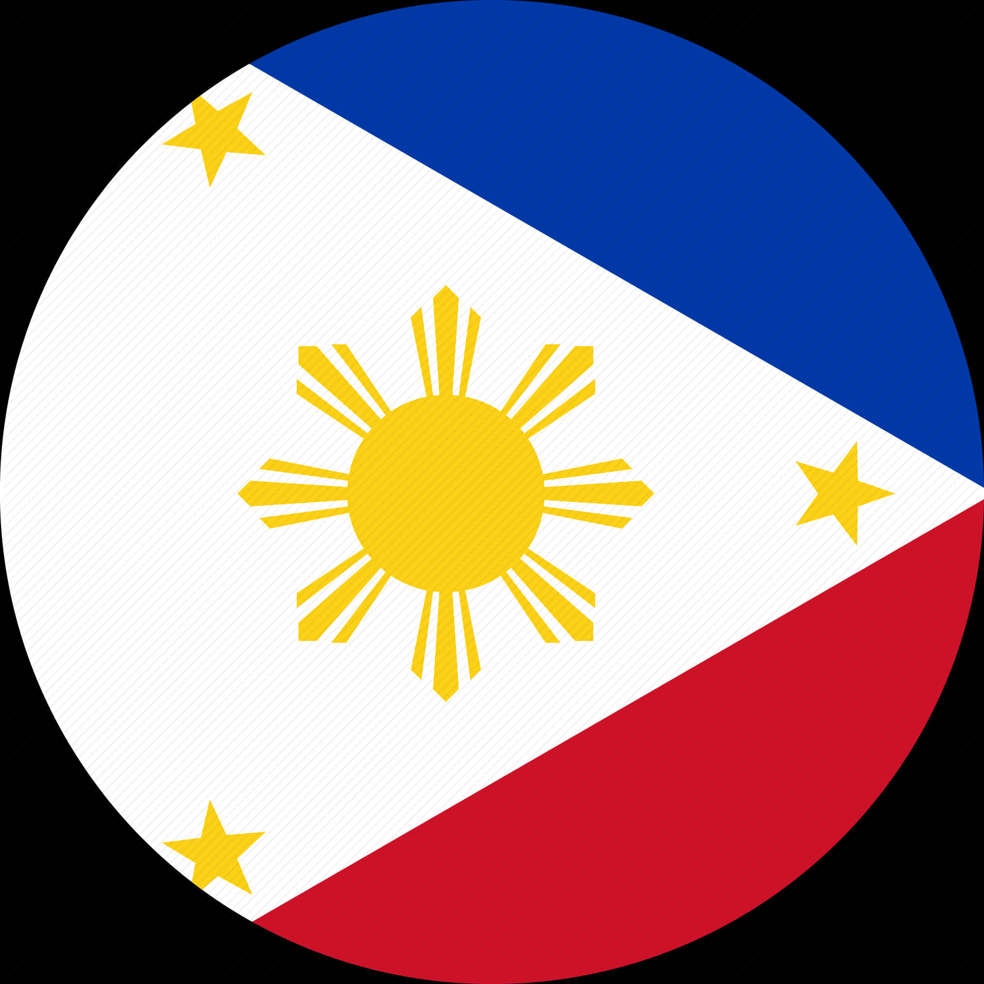 Philippine_ Flag_ Round_ Icon PNG Image