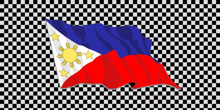 Philippine Flag Waving Transparent Background PNG Image