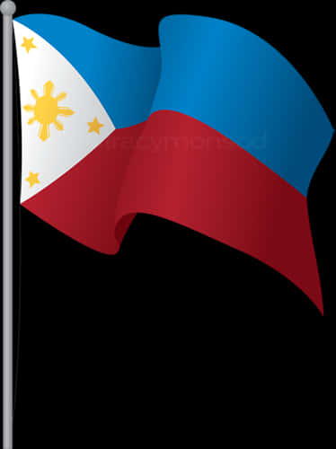 Philippine Flag Waving PNG Image