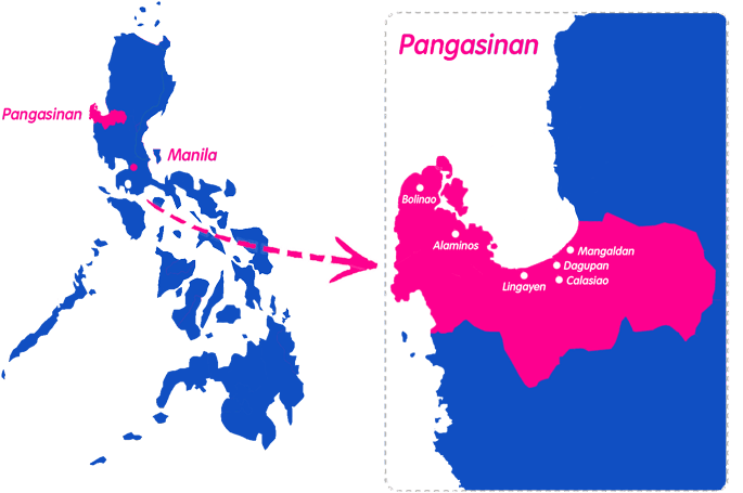 Philippines Map Highlighting Pangasinan PNG Image