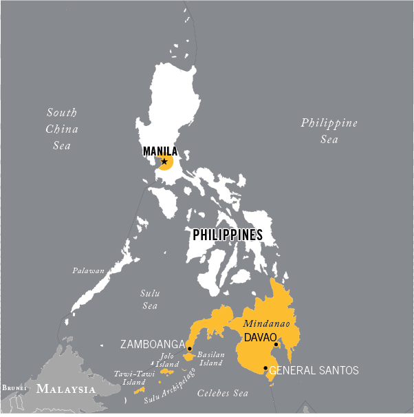 Philippines_ Map_with_ Major_ Cities_and_ Seas PNG Image