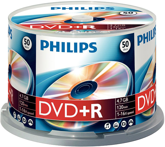 Philips D V Dplus R Spindle Pack50 Discs PNG Image