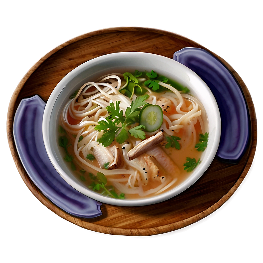 Pho Soup On Wooden Table Png 06202024 PNG Image